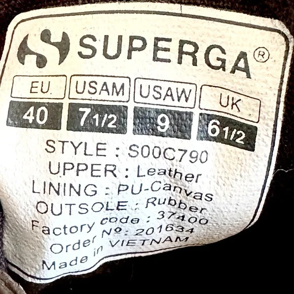 Superga Nappa Leather Platform Sneaker W9 /EU 40 style S00C790 minimalist - Picture 10 of 10